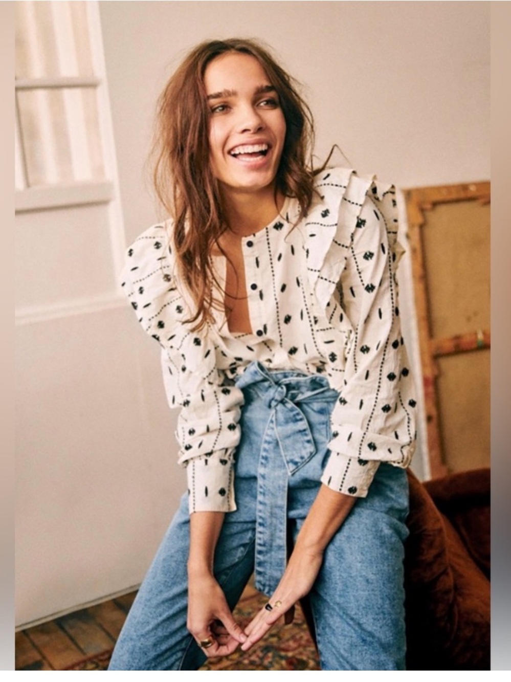 Sezane Boby Chemise Button Down Blouse